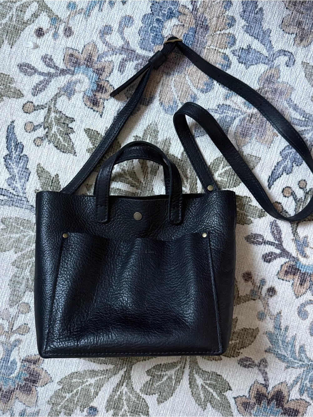 Portland Leather Mini Crossbody Tote - Picture 2 of 5